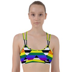 Straight Ally Flag Line Them Up Sports Bra