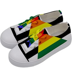 Straight Ally Flag Kids  Low Top Canvas Sneakers