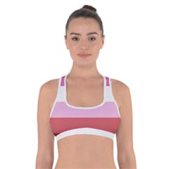 Lesbian Pride Flag Cross Back Sports Bra