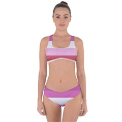 Lesbian Pride Flag Criss Cross Bikini Set