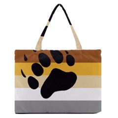 Bear Pride Flag Zipper Medium Tote Bag by Valentinaart