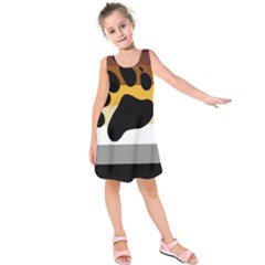 Bear Pride Flag Kids  Sleeveless Dress by Valentinaart