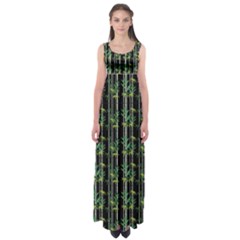 Bamboo Pattern Empire Waist Maxi Dress by ValentinaDesign