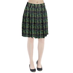 Bamboo Pattern Pleated Skirt by ValentinaDesign