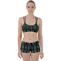 Bamboo Pattern Women s Sports Set