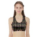 Bamboo pattern Sports Bra with Border View1