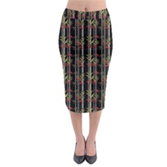 Bamboo Pattern Midi Pencil Skirt by ValentinaDesign