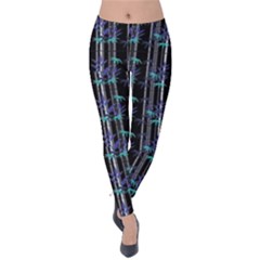 Bamboo Pattern Velvet Leggings