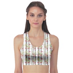 Bamboo Pattern Sports Bra by ValentinaDesign