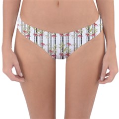 Bamboo Pattern Reversible Hipster Bikini Bottoms