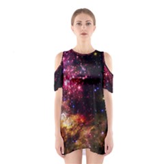 Space Colors Shoulder Cutout One Piece by ValentinaDesign