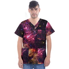 Space Colors Men s V-neck Scrub Top