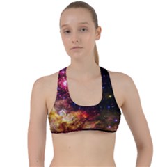 Space Colors Criss Cross Racerback Sports Bra