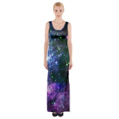 Space Colors Maxi Thigh Split Dress by ValentinaDesign