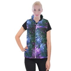 Space Colors Women s Button Up Puffer Vest by ValentinaDesign