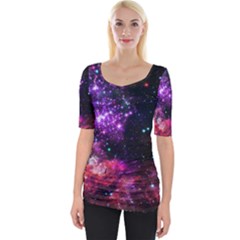 Space Colors Wide Neckline Tee