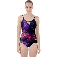 Space Colors Cut Out Top Tankini Set