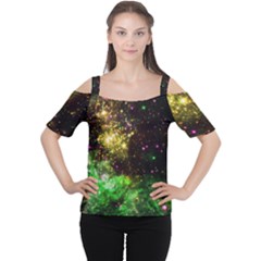 Space Colors Cutout Shoulder Tee