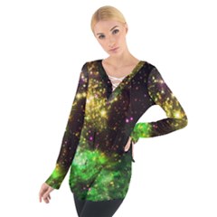 Space Colors Tie Up Tee by ValentinaDesign