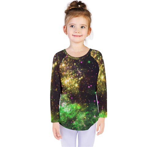 Space Colors Kids  Long Sleeve Tee by ValentinaDesign