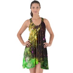 Space Colors Show Some Back Chiffon Dress