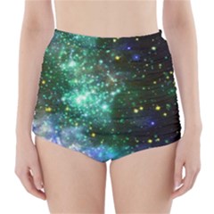 Space Colors High-waisted Bikini Bottoms by ValentinaDesign