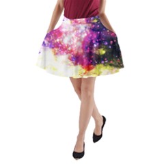 Space Colors A-line Pocket Skirt by ValentinaDesign