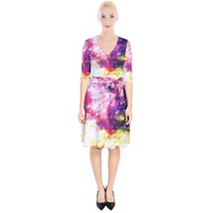 Space Colors Wrap Up Cocktail Dress by ValentinaDesign