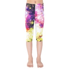 Space Colors Kids  Capri Leggings 