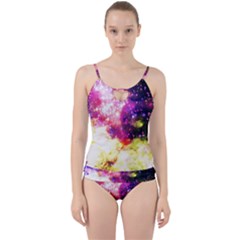 Space Colors Cut Out Top Tankini Set