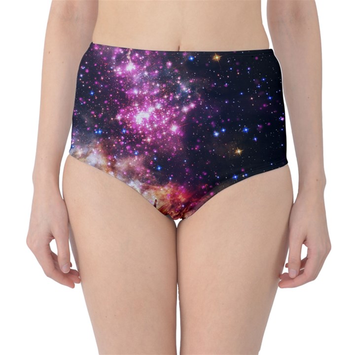 Space colors High-Waist Bikini Bottoms