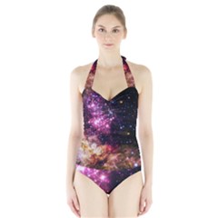 Space Colors Halter Swimsuit by ValentinaDesign