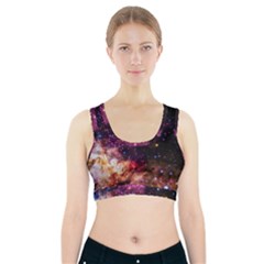 Space Colors Sports Bra With Pocket by ValentinaDesign