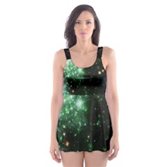 Space Colors Skater Dress Swimsuit