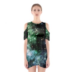 Space Colors Shoulder Cutout One Piece by ValentinaDesign