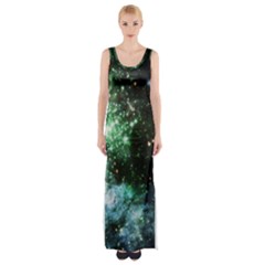 Space Colors Maxi Thigh Split Dress by ValentinaDesign