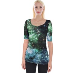 Space Colors Wide Neckline Tee