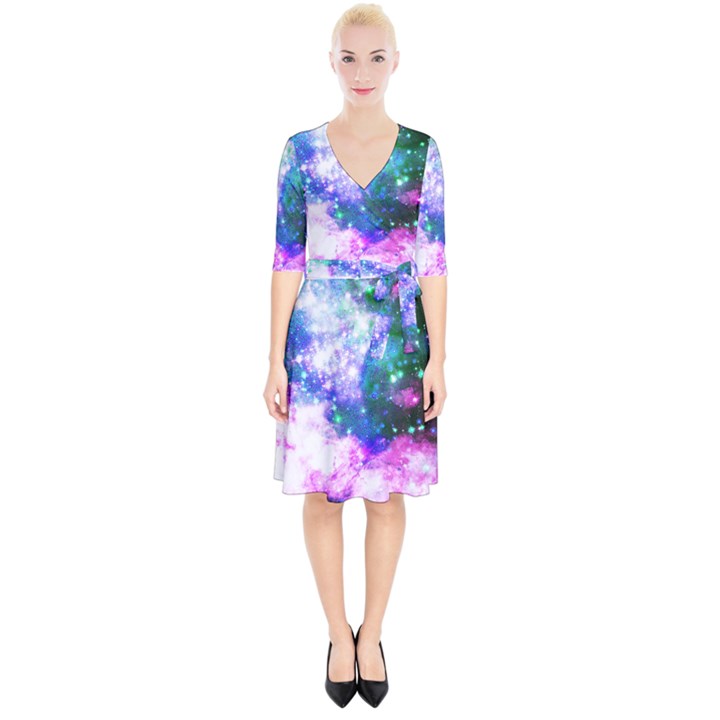 Space colors Wrap Up Cocktail Dress