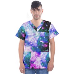 Space Colors Men s V-neck Scrub Top