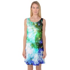 Space Colors Sleeveless Satin Nightdress by ValentinaDesign