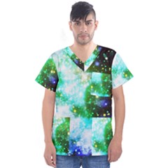 Space Colors Men s V-neck Scrub Top