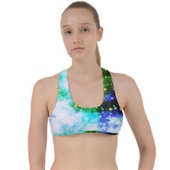 Space Colors Criss Cross Racerback Sports Bra