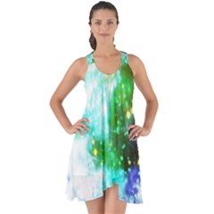 Space Colors Show Some Back Chiffon Dress