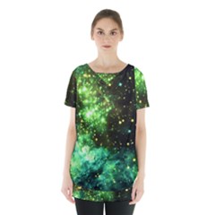 Space Colors Skirt Hem Sports Top