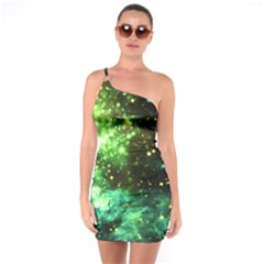 Space Colors One Soulder Bodycon Dress