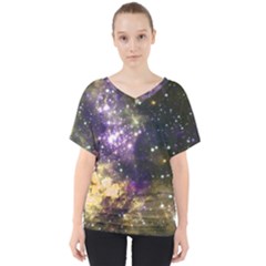 Space Colors V-neck Dolman Drape Top