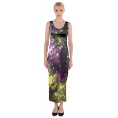 Space Colors Fitted Maxi Dress