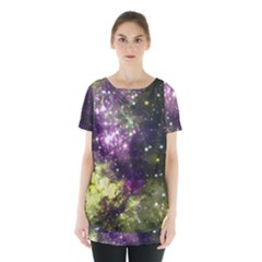 Space Colors Skirt Hem Sports Top