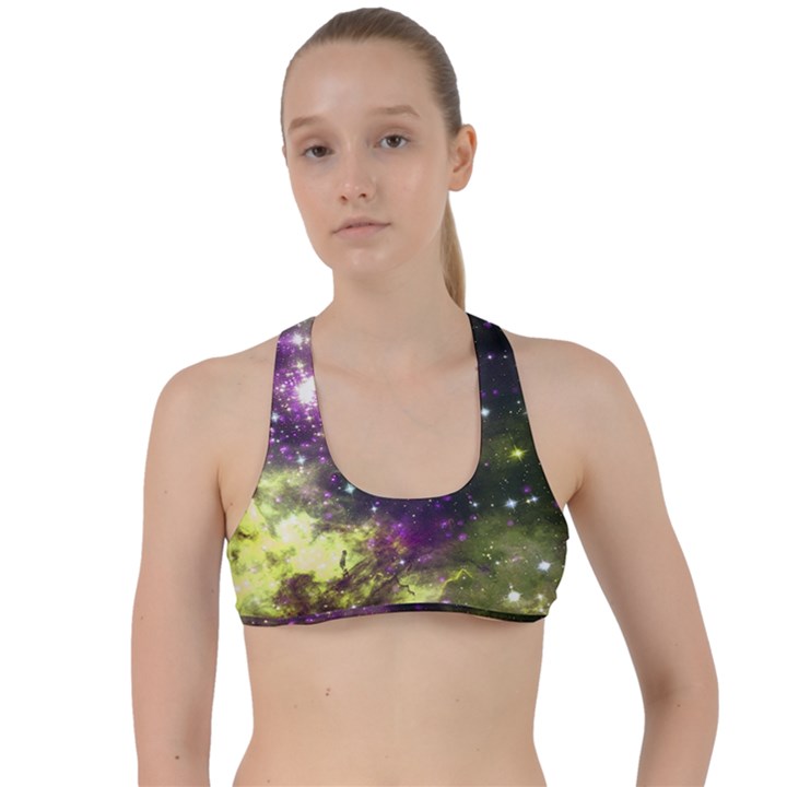 Space colors Criss Cross Racerback Sports Bra