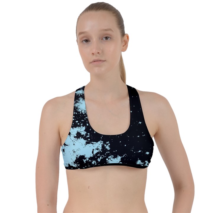 Space colors Criss Cross Racerback Sports Bra